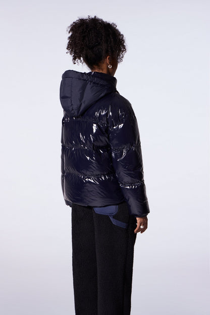 Lili Bright shiny short puffer jacket