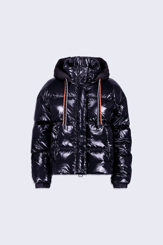 Lili Bright shiny short puffer jacket