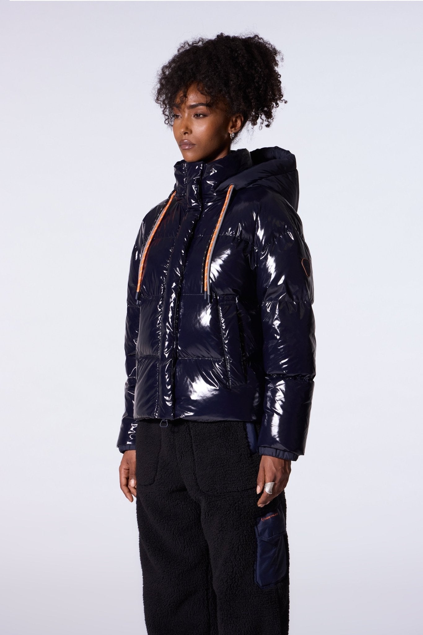 Lili Bright shiny short puffer jacket
