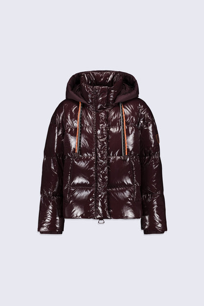 Lili Bright shiny short puffer jacket